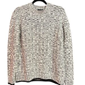 Topshop Women’s Monochrome Black and White Crewneck Sweater